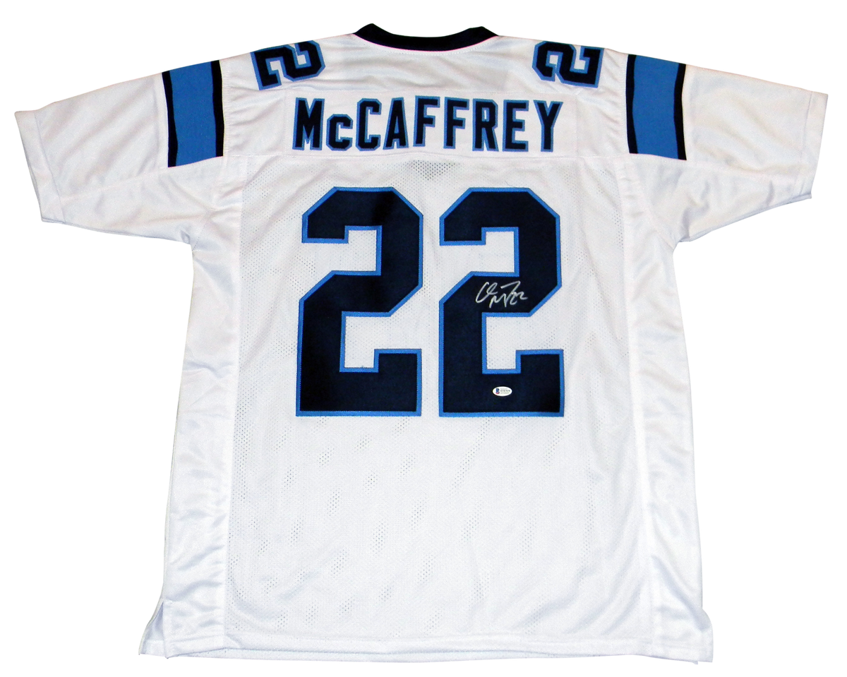 Signed Christian McCaffrey Jersey - WHITE NIKE LIMITED BECKETT