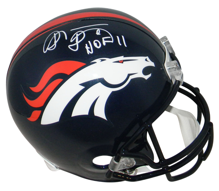 Floyd Little HOF Autographed Denver Broncos Logo Football- JSA W