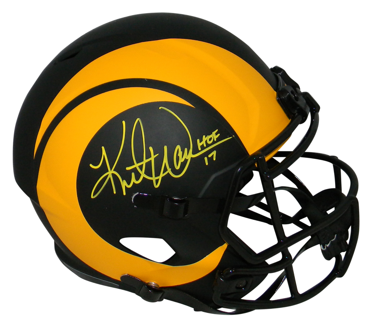 Kurt Warner Autographed St Louis Rams TB 00-16 Mini Helmet GSOT