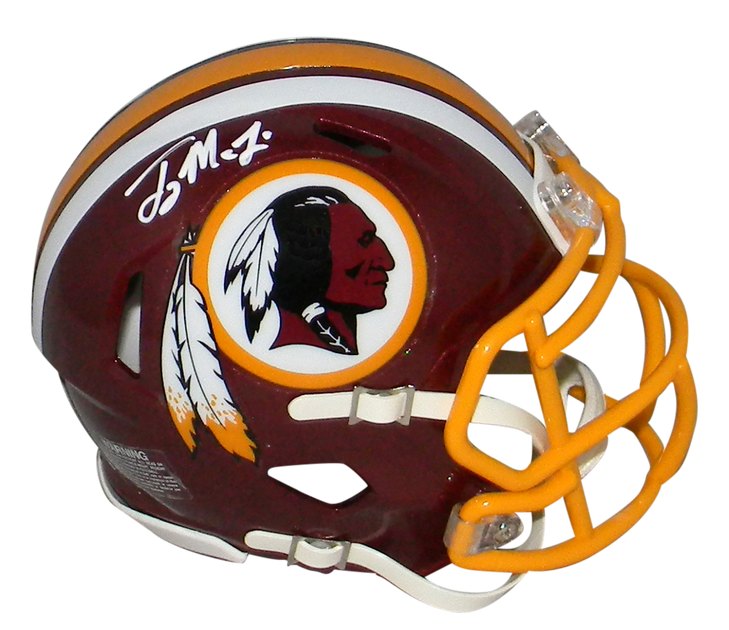 TERRY McLAURIN SIGNED WASHINGTON REDSKINS BLAZE SPEED MINI HELMET BECKETT