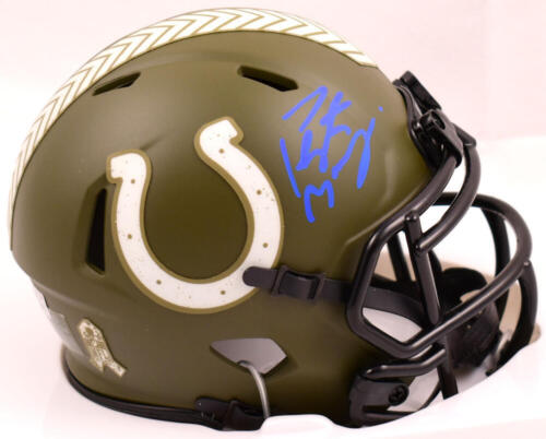 Peyton Manning Autographed Colts Lunar Speed Mini Helmet-Fanatics