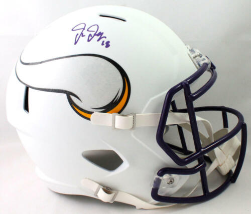 Justin Jefferson Autographed Minnesota Vikings Flash Full-Size Replica  Helmet