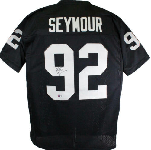 Richard Seymour Signed Raiders Jersey Inscribed Raiders Nation