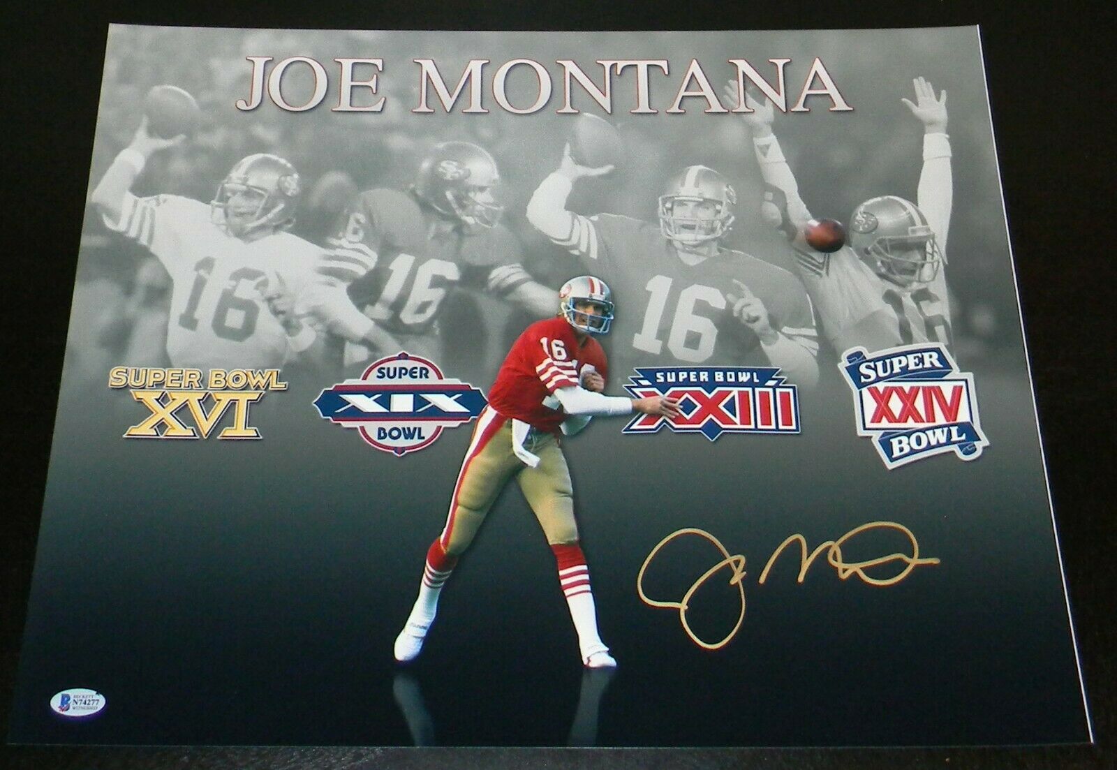 Joe Montana Super Bowl HOF Signed Authentic 49ers Pro NFL Football Helmet  JSA SB